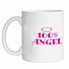 чашка девочкам, 100%, ангел